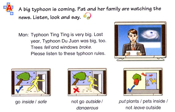 小学五年级英语下册(深圳朗文版)Unit 6 The typhoon-A