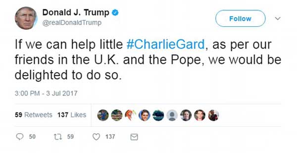 英国绝症患儿查理•加德引全球热议