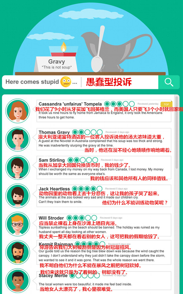 最荒唐的旅行投诉：没人告诉我们海里有鱼，吓着孩子们了