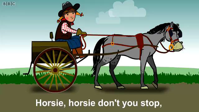 BBC英语儿歌:Horsie, horsie don
